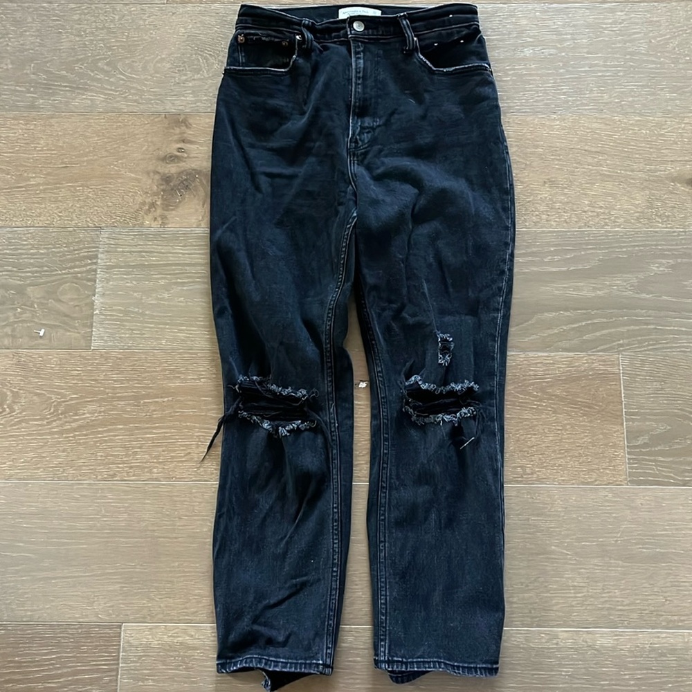 Abercrombie & Fitch The Ankle Straight Ultra High Rise size 27/4 - Picture 2 of 14